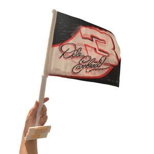 ​Dale Earnhardt Sr. #3 Vintage Car Window Flag - Action Sports Image